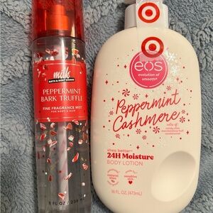 EOS Peppermint Cashmere and peppermint bark truffle